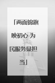 两面锦旗映初心 为民服务显担当